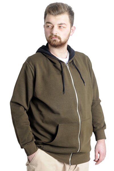 ModeXL Mode Xl Men's Cardigan Kapson Zip Steel Interlock 21600 Khaki