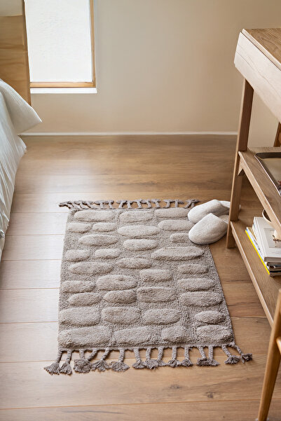 İrya Wall Single Bath Mat 100% Cotton 60X100 cm Gray