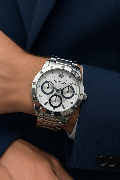 S.POLO Yeni Sezon Çift Renk Metal Kordon Erkek Kol Saati Bileklik Hediyeli Babalar Günü Hediyesi