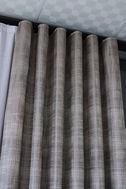 PERDEYERİ S Pile Elis Jacquard 1/3 Cortina de podea cu un singur strat, o sin...