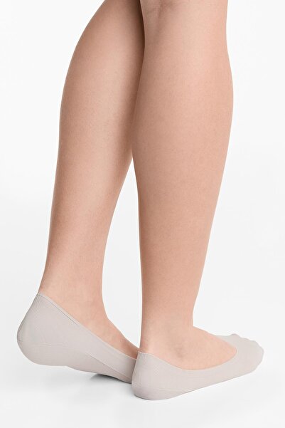 Oysho 2 pairs of medium cut invisible socks with rib microfibre