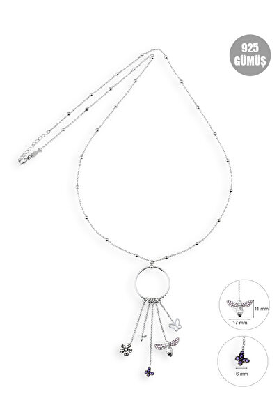 KURSHUNI Gipsy Gizli Bahçe, 925 Ayar Gümüş Kolye.