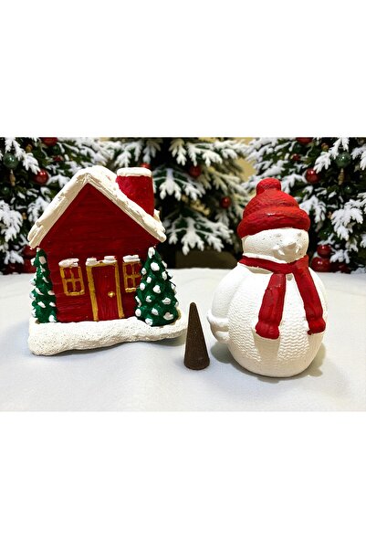 ELBUCOLECTION dekoratif ev tütsülük dağ evi ve yılbaşı konseptli tütsülük kardamadamlı kış konsepti