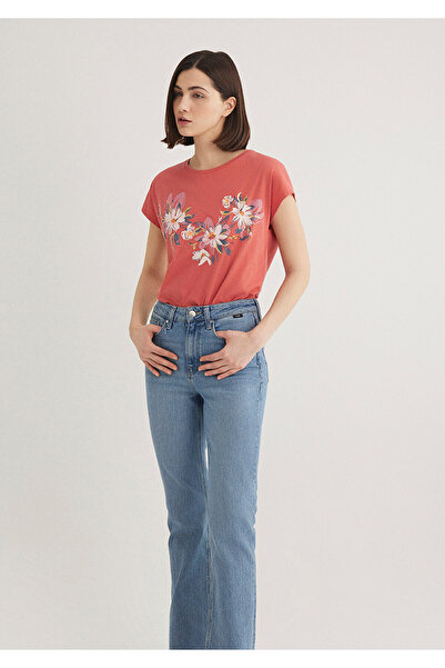 Mavi Rosa T-Shirt mit Blumenmuster, reguläre Passform 1612618 -71102