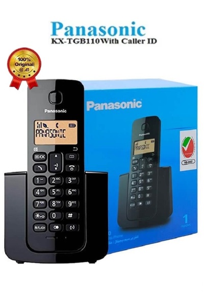 PANASONIC Panasonic KX-TGB110 Cordless Landline Phone with Caller ID - Black