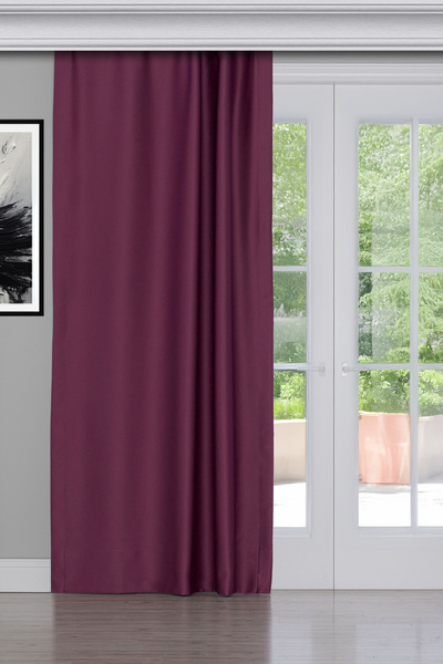 Gauze Fabric Design Blackout Karartma Özellikli Perde Mürdüm