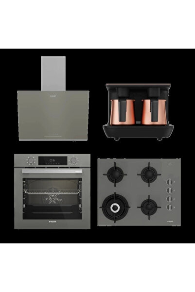 Arçelik Yeni Grion Bakır Telveli Ankastre Set