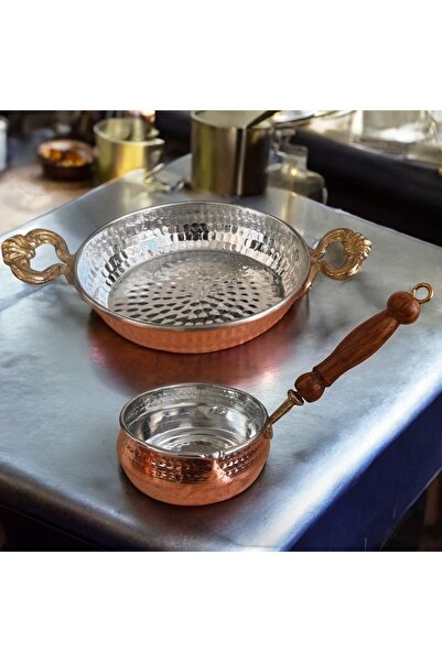 BARITCIOGLU Thick Copper Saucepan 16 cm Saucepan Set of 2
