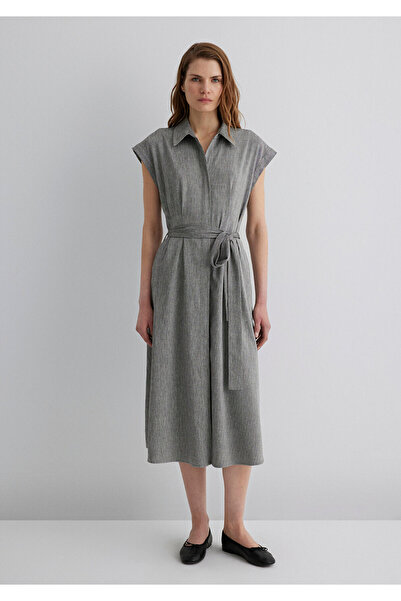 Mavi Gray Linen Blended Dress -1310510-87033