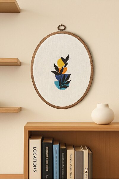 Uretti - Sibel 2453 7285 El Yapımı Bohem Kanaviçe Kasnak Pano