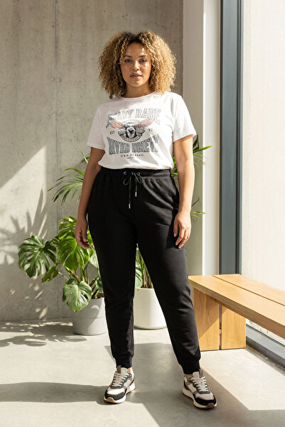 Stil Diva Plus Size Sweatpants with Elastic Waist and Pockets126107