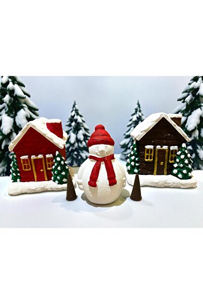 ELBUCOLECTION dekoratif ev tütsülük dağ evi ve yılbaşı konseptli 2 adet tütsü...