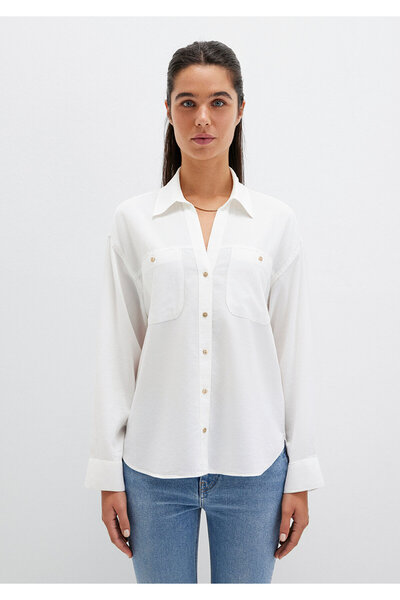 Mavi Weißes Hemd Regular Fit / Normal Fit 1210985 -70057