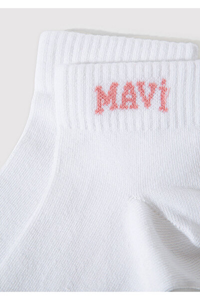 Mavi White Logo Detailed Booties Socks - 1912785 -20454