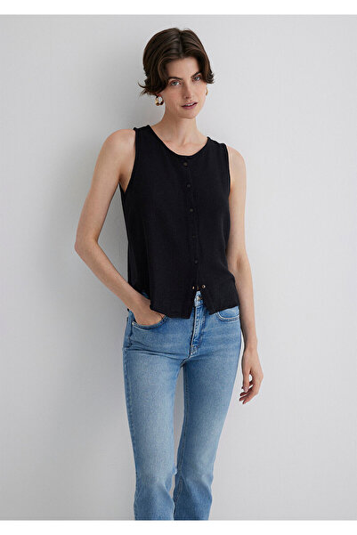 Mavi Ärmellose schwarze Bluse 1210710-900