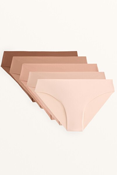 Oysho 5 adet poliamit karışımlı görünmez PANTONE™ klasik bikini külot