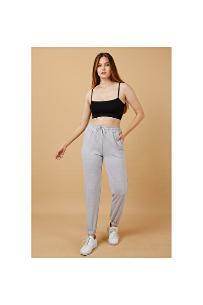 2D2B بنطال رياضي نسائي بخصر مطاطي وأرجل ساقين