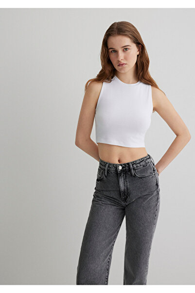 Mavi Lux Touch White Basic Modal Tank Top Crop / Κοντό κόψιμο 1610786 -620