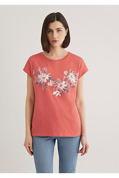 Mavi Rosa T-Shirt mit Blumenmuster, reguläre Passform 1612618 -71102