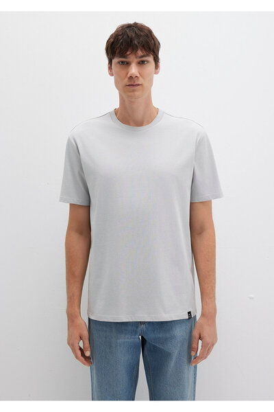 Mavi Šedé základní tričko s detailem štítku volného střihu / volného uvolněného střihu 0611824 -70075