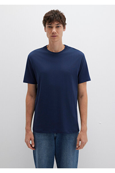 Mavi Základní tričko námořnické modré volného střihu / volného uvolněného střihu 066249 -70497