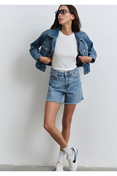 Mavi Millie 90s Indigo Blue Jean Shorts 1458987073