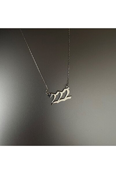 Acousticworld 222 Melek Sayısı Gümüş Renk Kolye Aksesuar Şık Süs Takı