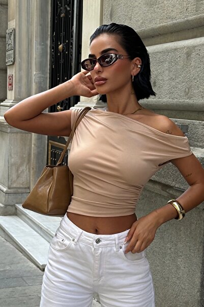 World Fashion Trends WFT4009B Bluză cu gât barcă model