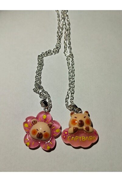 Acousticworld Sevimli Kawai Capybara Ayıcık Çiçekli BF Best Friend Arkasaşlık...