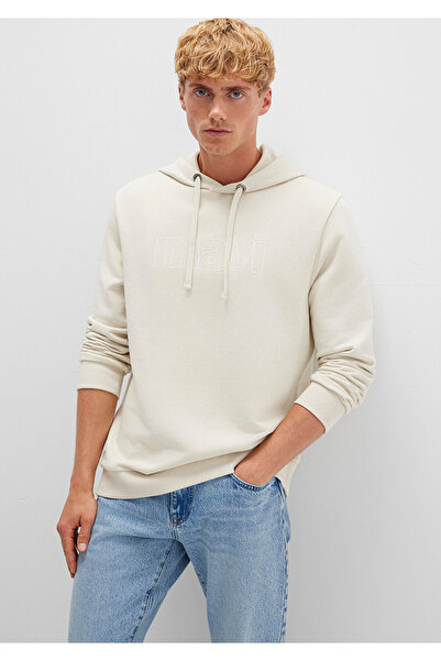 Mavi Φούτερ με λογότυπο με κουκούλα μπεζ 065606-70134