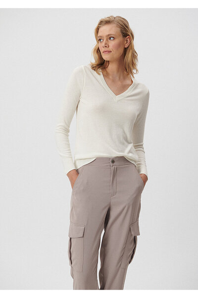 Mavi Beyaz Kazak Slim Fit / Dar Kesim 1710400-70057