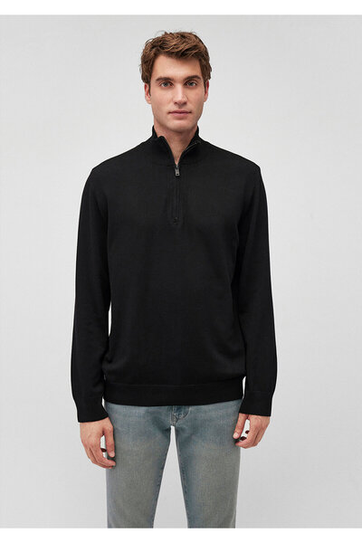 Mavi Чорний светр з напівзастібкою Slim Fit / Вузький крій 0710153-900