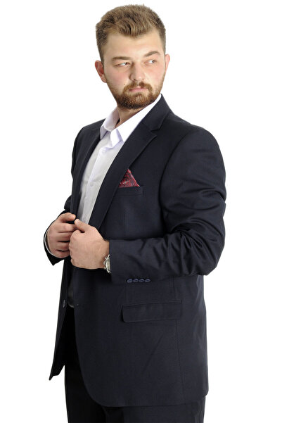 ModeXL Large Size Men's Suit Line 23023 Navy Blue