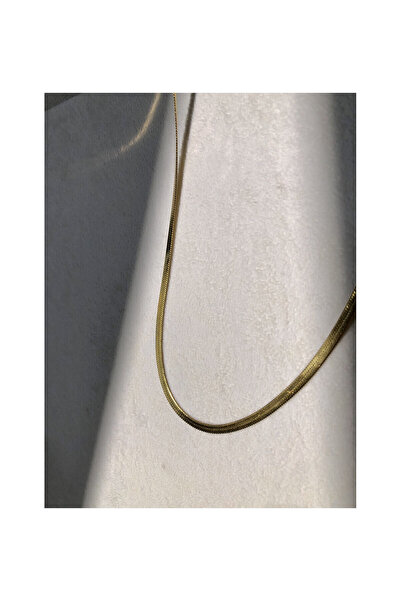 2D2B NATURE Kalın Düz Yılan 45 cm Gold İtalyan Zincir
