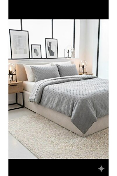 Vinaldi VNL BUTİK YATAK ÖRTÜSÜ ÇİFT KİŞİLİK MANCHESTER GRİ