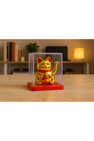 seymenbıçakçılık Işığa Duyarlı Sallanan Kol Maneki Neko – Altın Renkli Şans Kedisi, Solar Enerji ile Çalışan