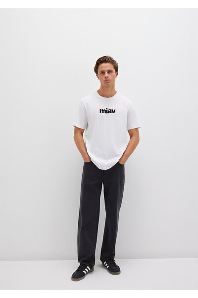 Mavi Black Miav Printed White T-Shirt Regular Fit / Regular Fit067153-602