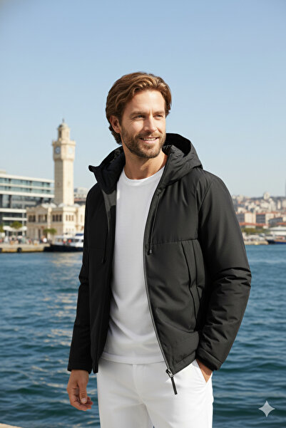 Jack & Jones Jcounion light padded blocking jacket sn black