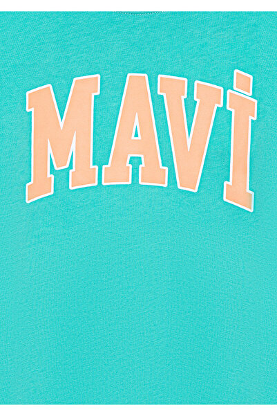 Mavi Zelené tričko s potiskem loga Regular Fit / Regular Fit7610109-71724