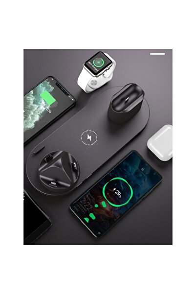 OEM Charging Station (Wireless), 6 in 1 for iPhone Lightning/Apple Watch/AirPods - Black