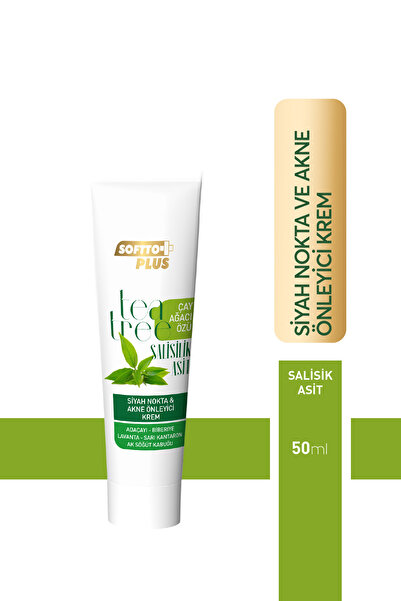 Softto Plus Çay Ağacı Özlü Siyah Nokta Ve Akne Sivilce Önleyici Krem 50 Ml