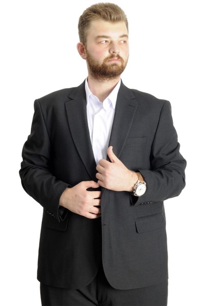 ModeXL Mode XL Plus Size Suit Superior 21021F Black