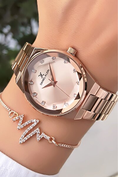 Daniel Klein ساعة يد نسائية أصلية للموسم الجديد مع ضمان لمدة عامين مع سوار هدية