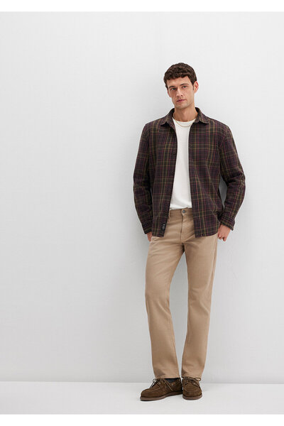 Mavi Hunter Dunkelbeige Komfort-Gabardine-Hose 0020232492