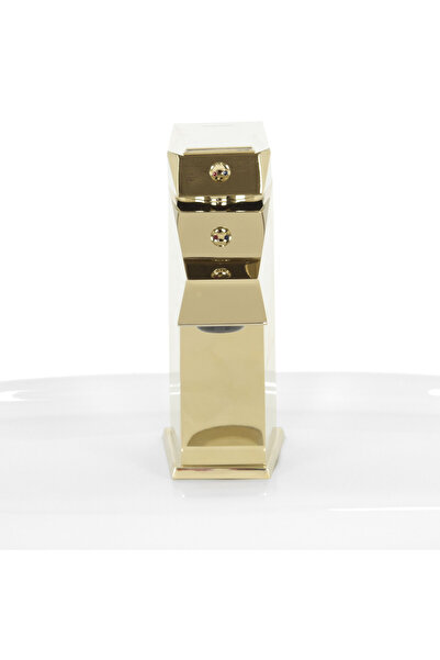 Maison Mex Basin mixer, ROCK, L.6 l.14 H.17 cm, gold