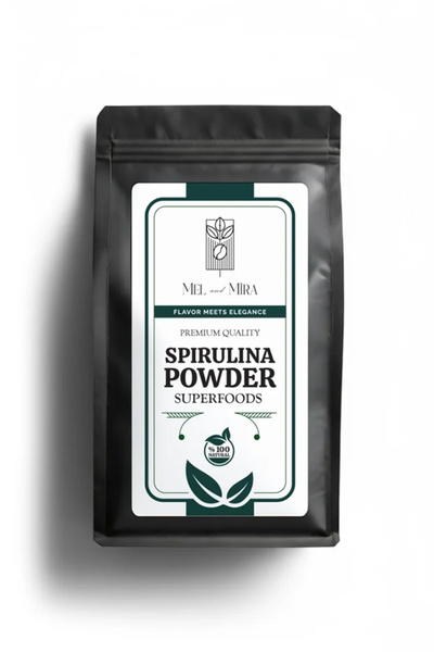 Mel and Mira Organik Spirulina Tozu 50g, Premium Spirulina Powder ( Glutensiz...