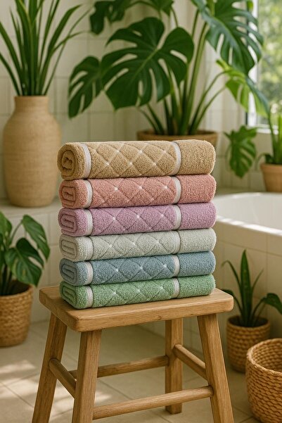 Güvenal Silva 6-Pack 30X50 cm Guest & Kitchen Towels | Towel & Towel Set | Towel | Towel Set | Dowry Set