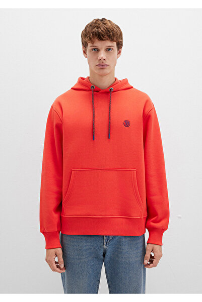 Mavi Logo Embroidered Hooded Red Sweatshirt 065809 -70481