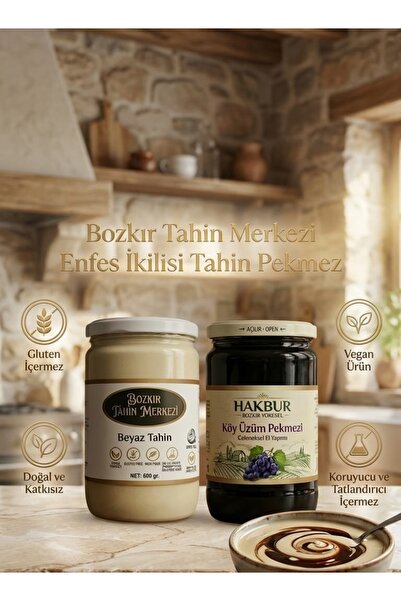 Hakbur Bozkır Yöresel مركز بوزكير للطحينة يقدم طحينة بيضاء ممتازة مزدوجة 600 ...
