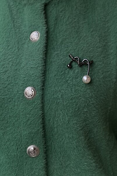 Nuss Basic Angora Cardigan with Front Snaps